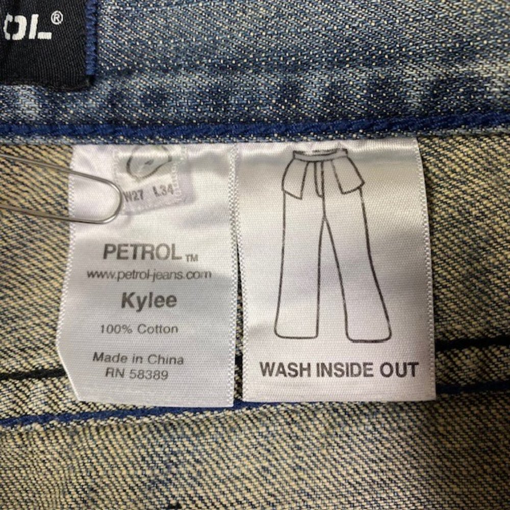 Petrol‎ Jeans, VGUC, Size 27 Waist, Peace Sign Sequined Wings - Picture 12 of 14